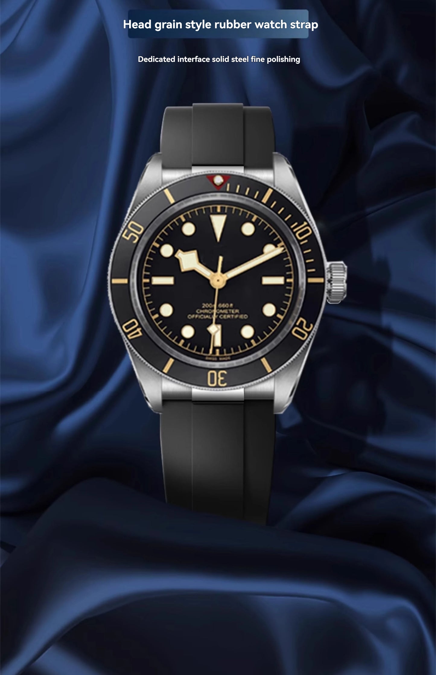 Soft Rubber Watch Strap | Quick Release Diver Band for All Watches