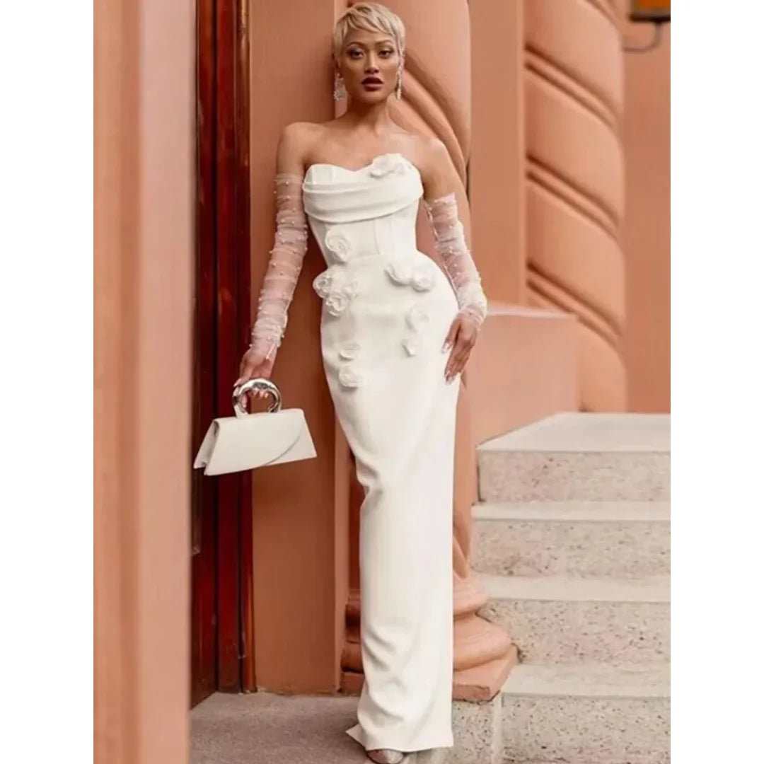 Women's Elegant Strapless Backless Bodycon Dress | Perfect Evening Wear