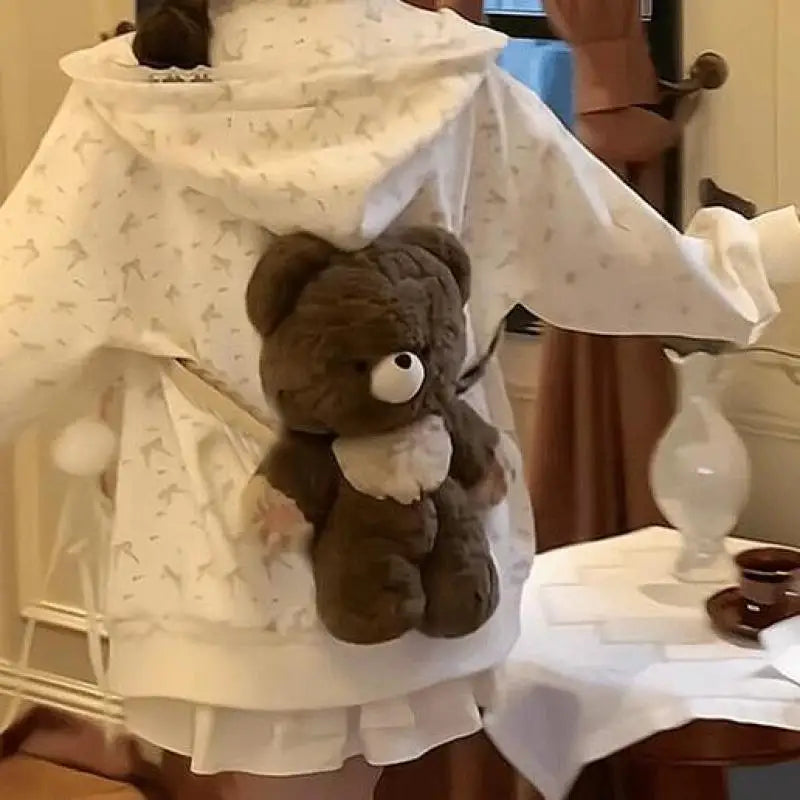 Adorable Bear Shaped Plush Backpack for Women | Cute & Functional