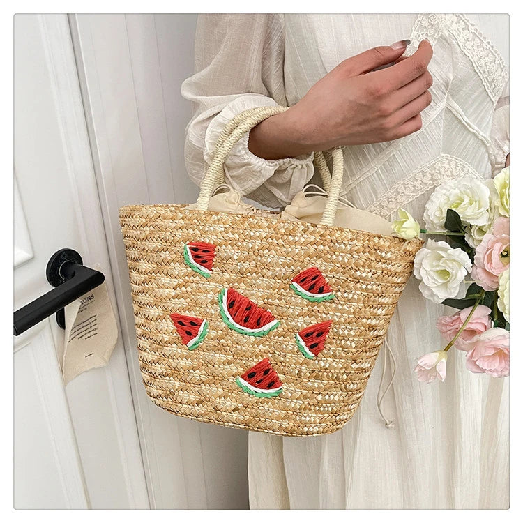 Casual Sweet Tote Bags | Perfect Straw Embroidery Shoulder Bag