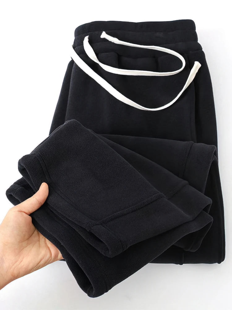 Men's Vintage Wide-Leg Fleece Pants | Warm Casual Joggers