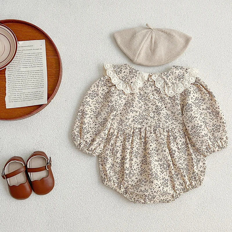 Adorable Lace Ruffle Baby Girl Overalls | Stylish Romper 0-24M