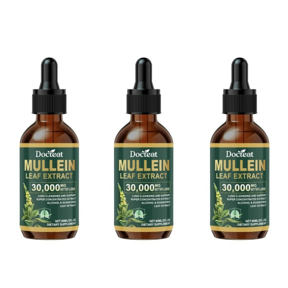 Mullein Liquid Drops for Respiratory Health | 60ml Bottle