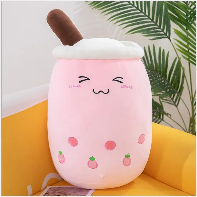 Large Milk Tea Plush Pillow | Adorable Stuffed Boba Toy for Kids