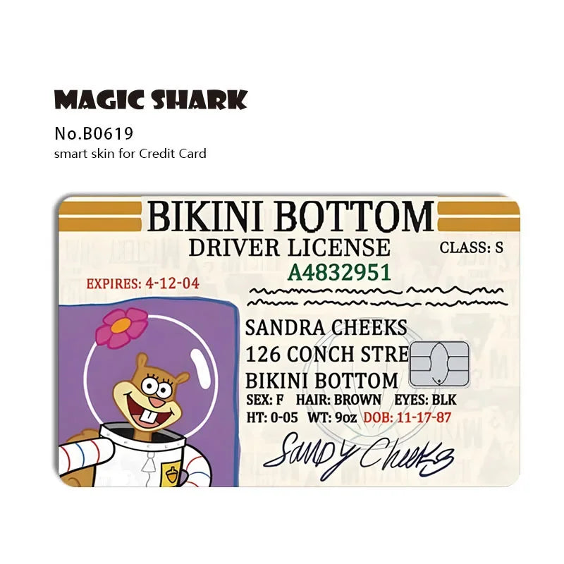 Cartoon Waterproof Skin Cover Sticker for Credit and Debit Cards