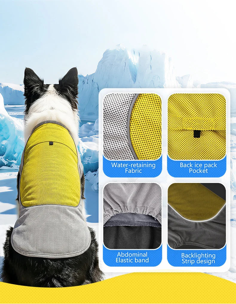 Pet Summer Cooling Vest | Breathable Heat Relief for Dogs