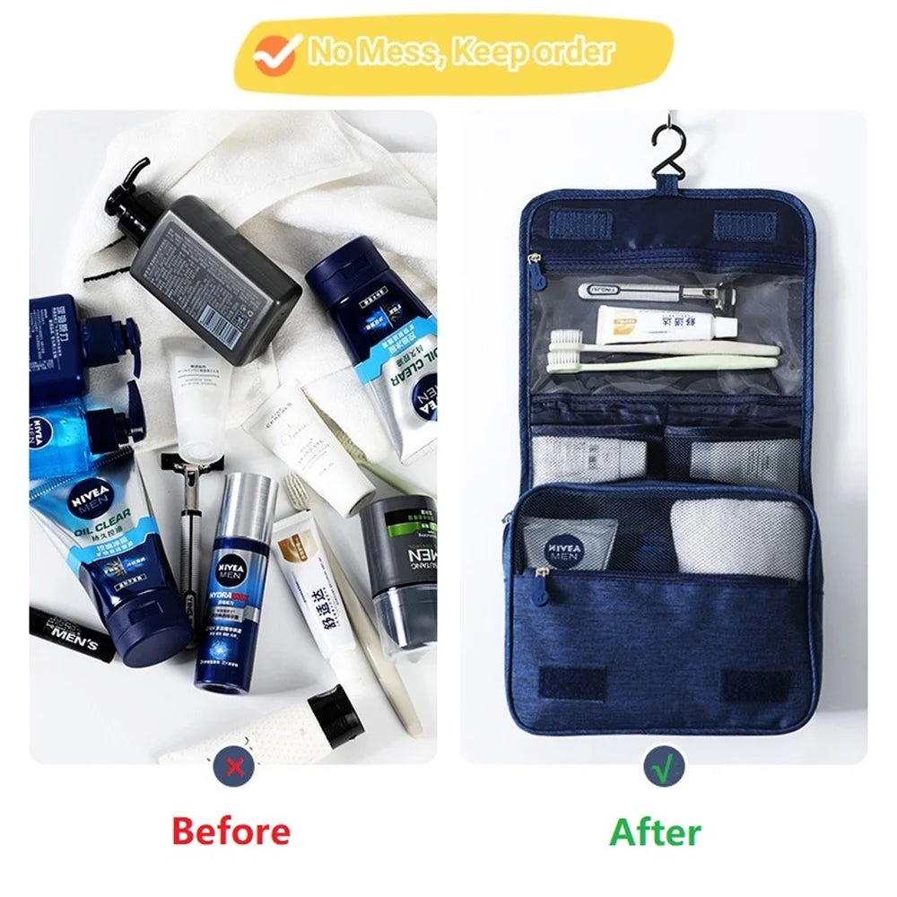 Portable Toiletry Washbag for Travel | Waterproof Cosmetic Storage