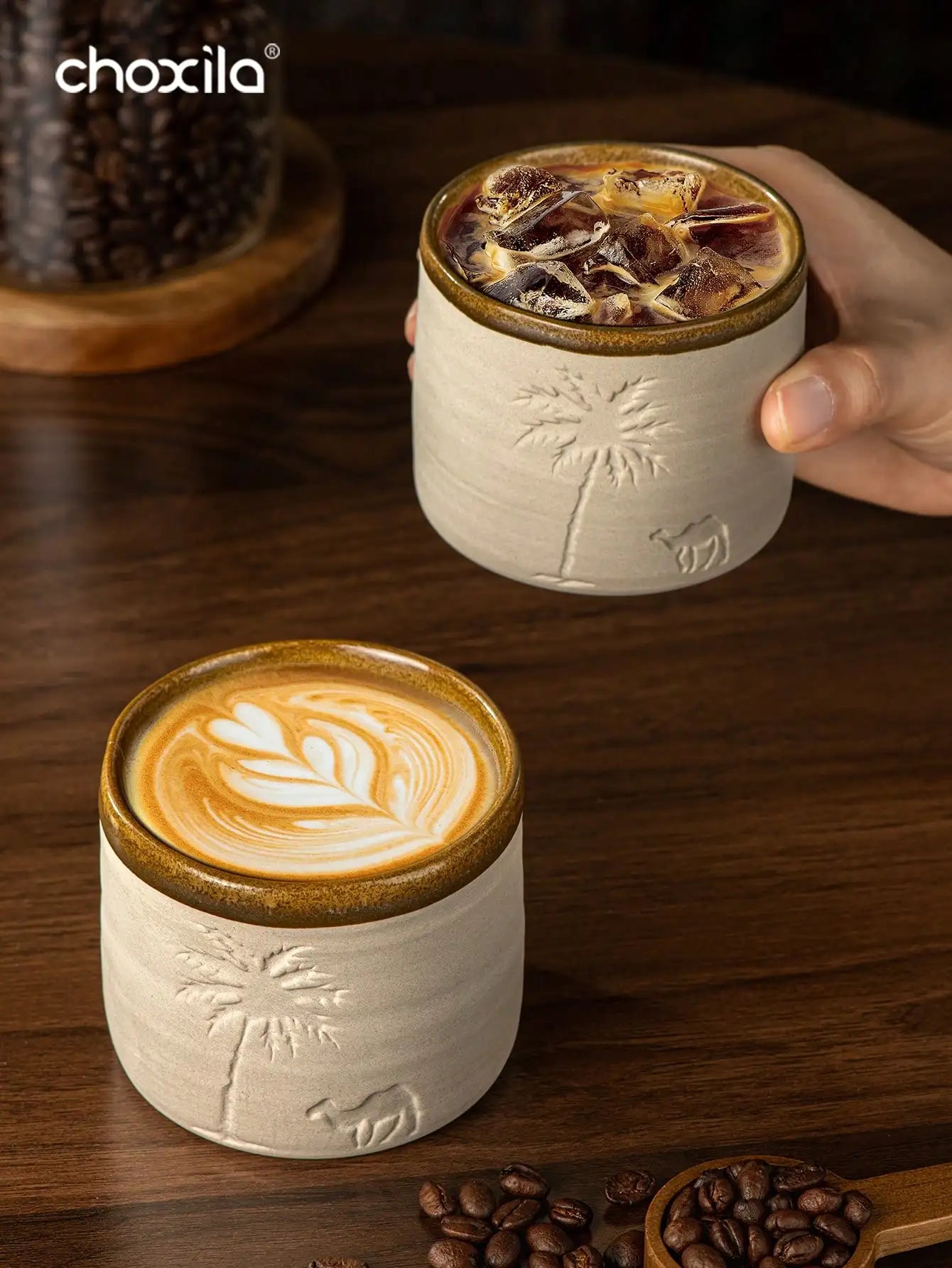 Desert Camel & Palm Tree Ceramic Coffee Mug | Unique Home Decor