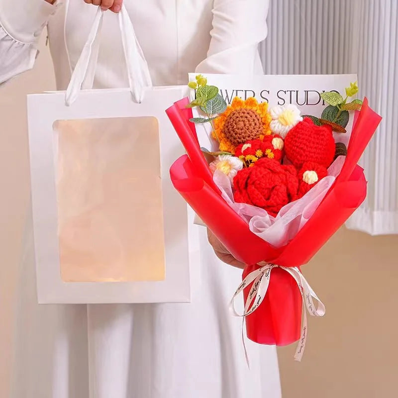 Handmade Crochet Tulip Bouquet | Elegant Gift for Any Occasion