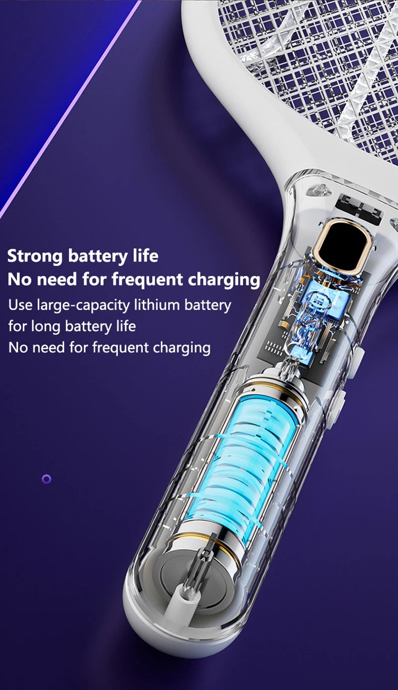 Multi-Functional Electric Bug Zapper Racket | USB Rechargeable Mosquito Killer