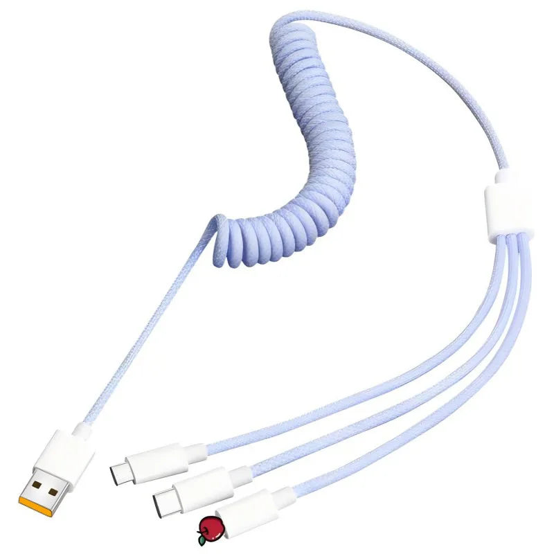 100W 3 In 1 Fast Charging Cable | Universal USB C Charger Cord
