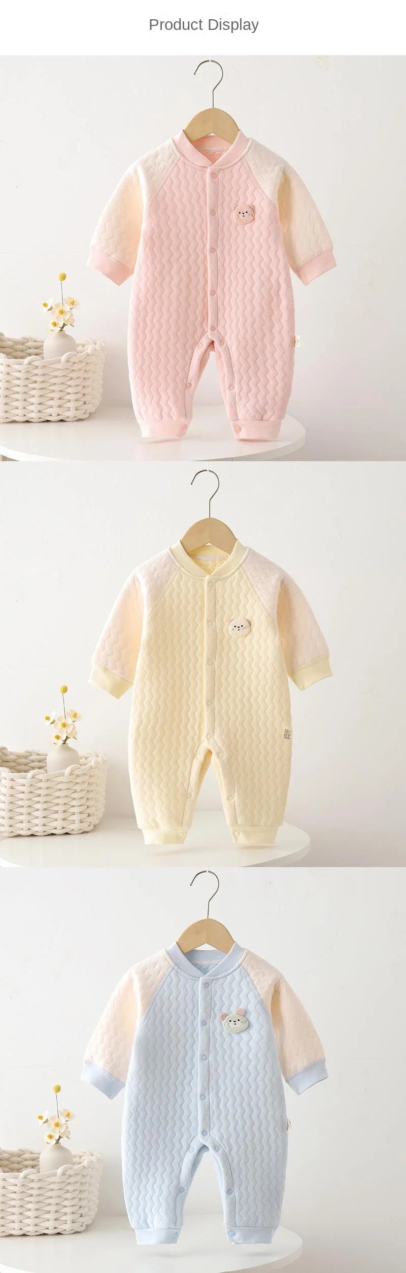 Cute Baby Long Sleeve Cartoon Bodysuit | Warm & Cozy Romper