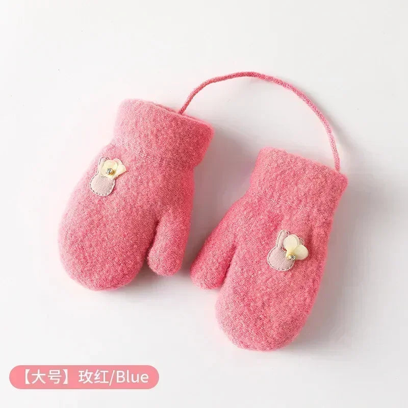 Warm Winter Mittens for Kids | Plush Mohair Gloves for Girls & Boys