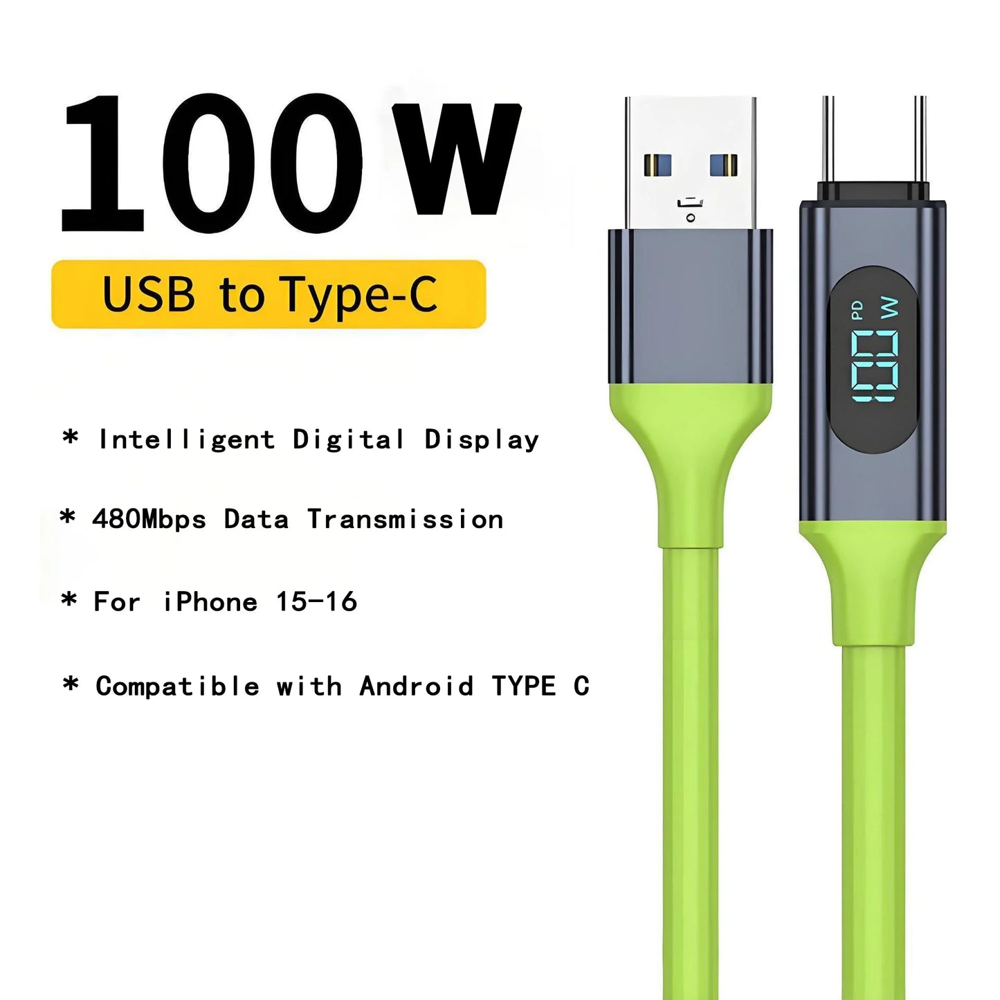 240W Super Fast Charging Type C Cable for Mobile Devices