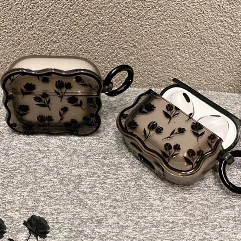 Funda para AirPods con Estampado Floral Lindo | Protección Elegante para Auriculares