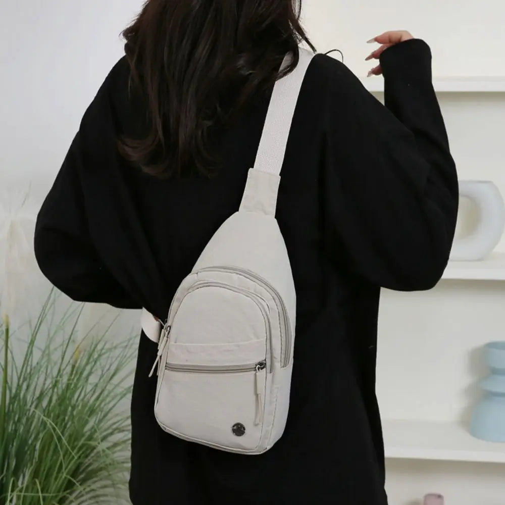 Spacious Waterproof Crossbody Bag | Lightweight Solid Color Messenger