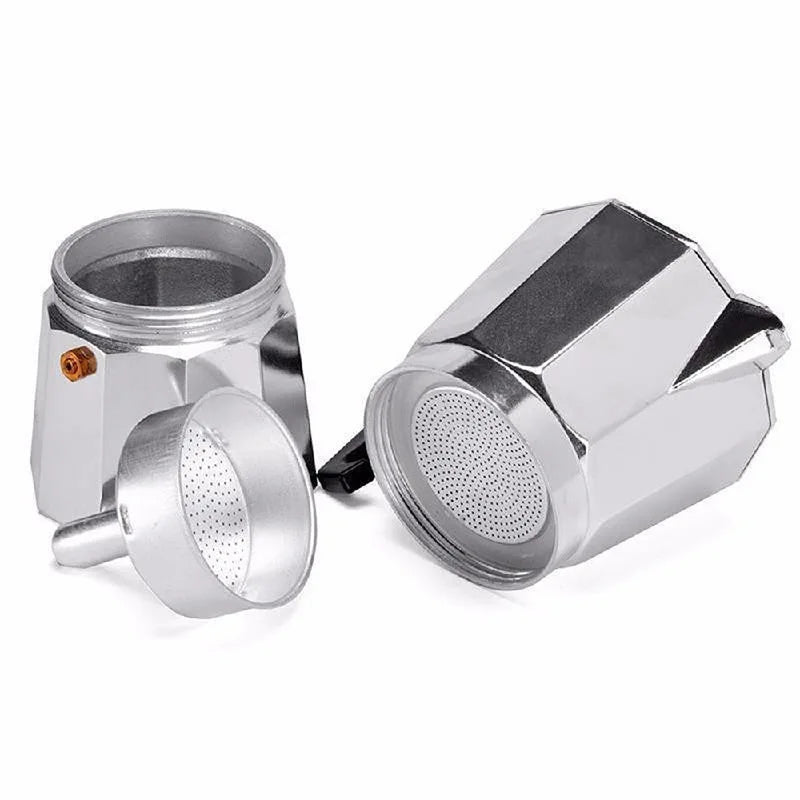 Italian Outdoor Aluminum Mocha Coffee Pot | Portable & Stylish