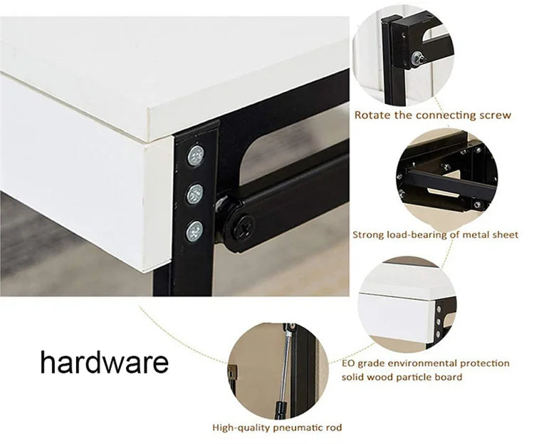 Space Saving Convertible Wall Mounted Dining Table for 4