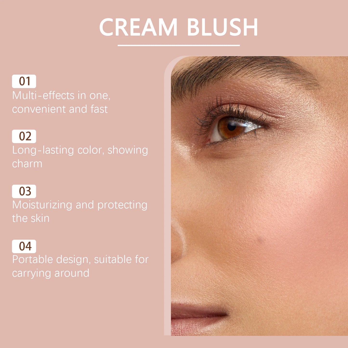 Highly Pigmented Blush Cream | Long-Lasting, Smudge-Proof Makeup