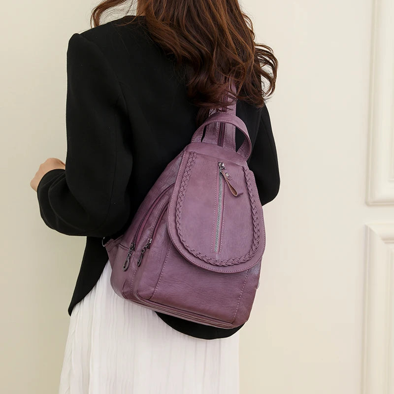 Stylish Women's Leather Backpack | Chic Travel Bag for All Occasions