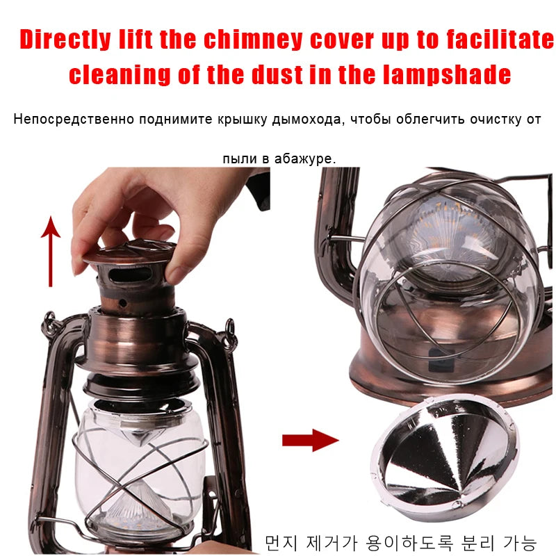 Rechargeable Vintage Camping Lantern | Essential for Outdoor Fun