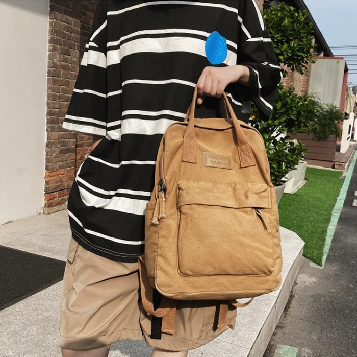 Large Capacity Vintage Canvas Backpack | Stylish Travel Knapsack
