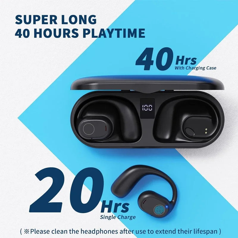 Wireless Earbuds with Digital Display | 40 Hours Playtime Earphones