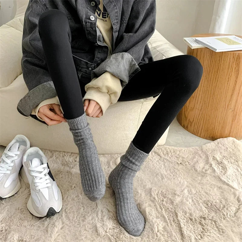 Cozy Thermal Crew Socks for Women | Luxurious Cashmere & Wool
