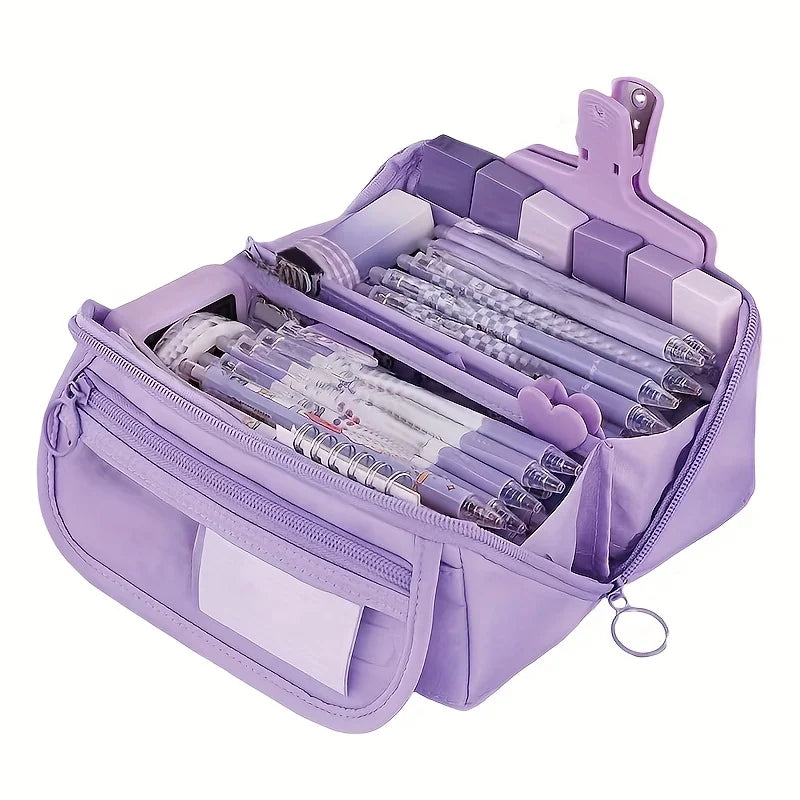Large Capacity Student Pencil Case | Multi-Functional Storage Bag