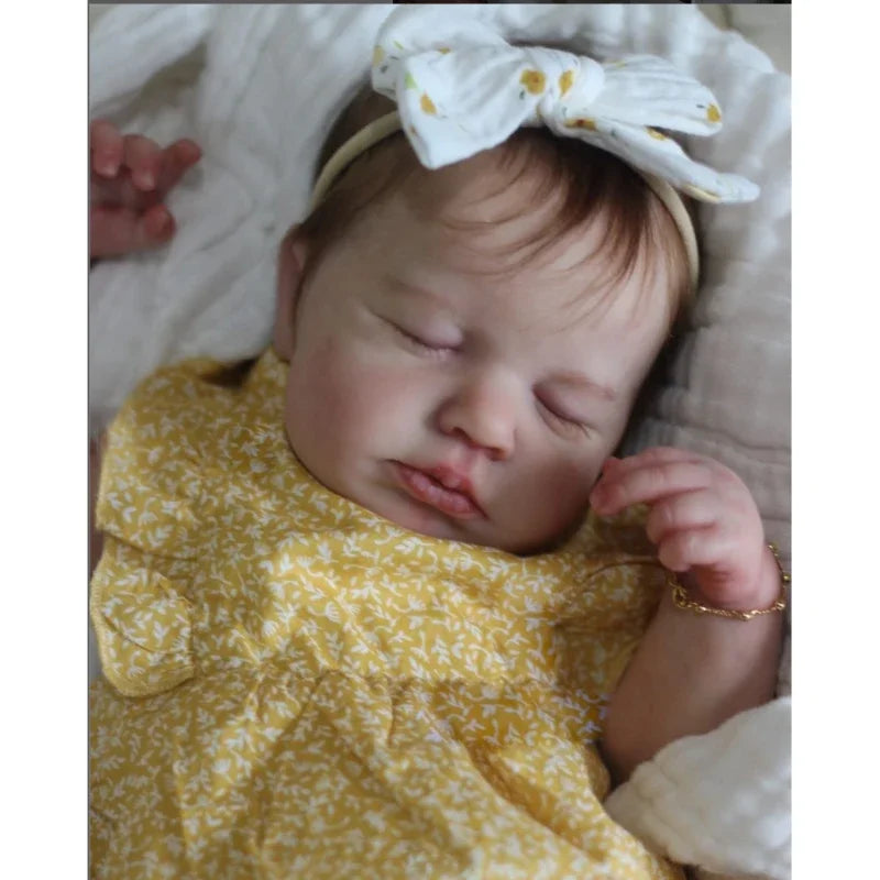 49cm Realistic Reborn Baby Doll with Rooted Hair & 3D Skin