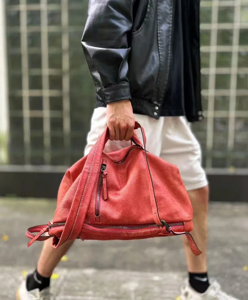 Retro Multi-Functional Vintage Backpack | Large Capacity Leather Bag