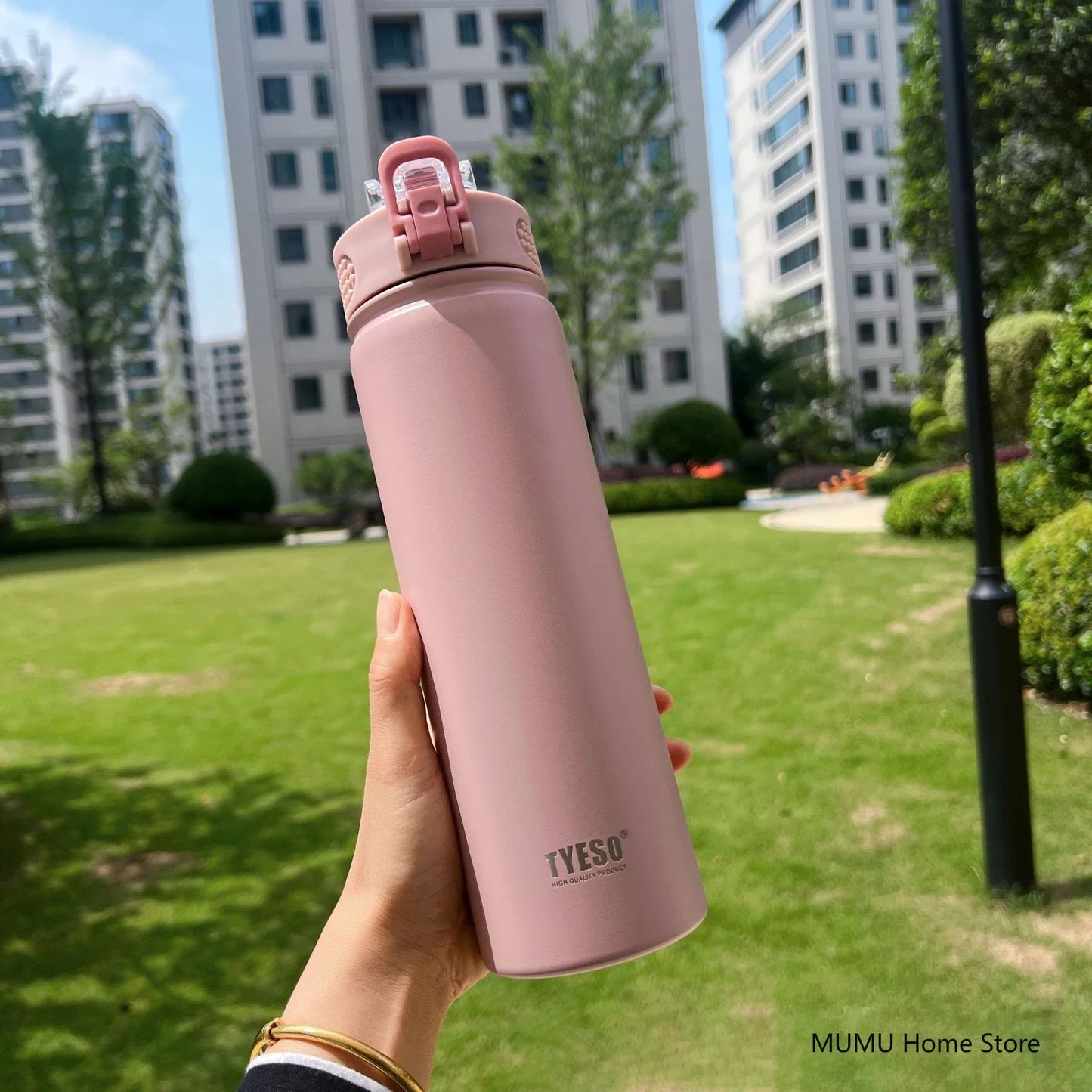 Stainless Steel Insulated Water Bottle with Straw - 600/750ML