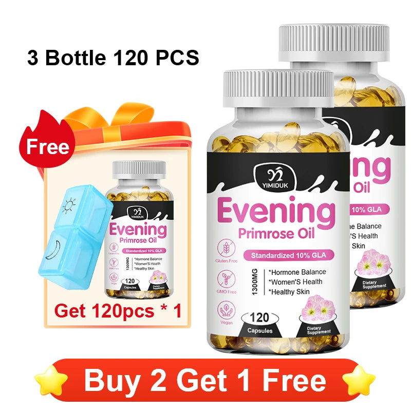 Evening Primrose Oil 1300mg | Balance Hormones & Enhance Skin Health