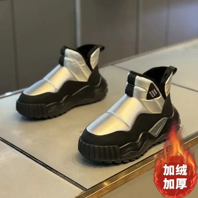 Men's Warm Plush Snow Boots | Thick Fleece Lined Winter Footwear