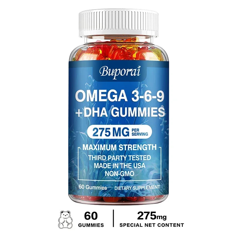 Omega 3 6 9 + DHA Gummies | Enhance Brain Health & Memory