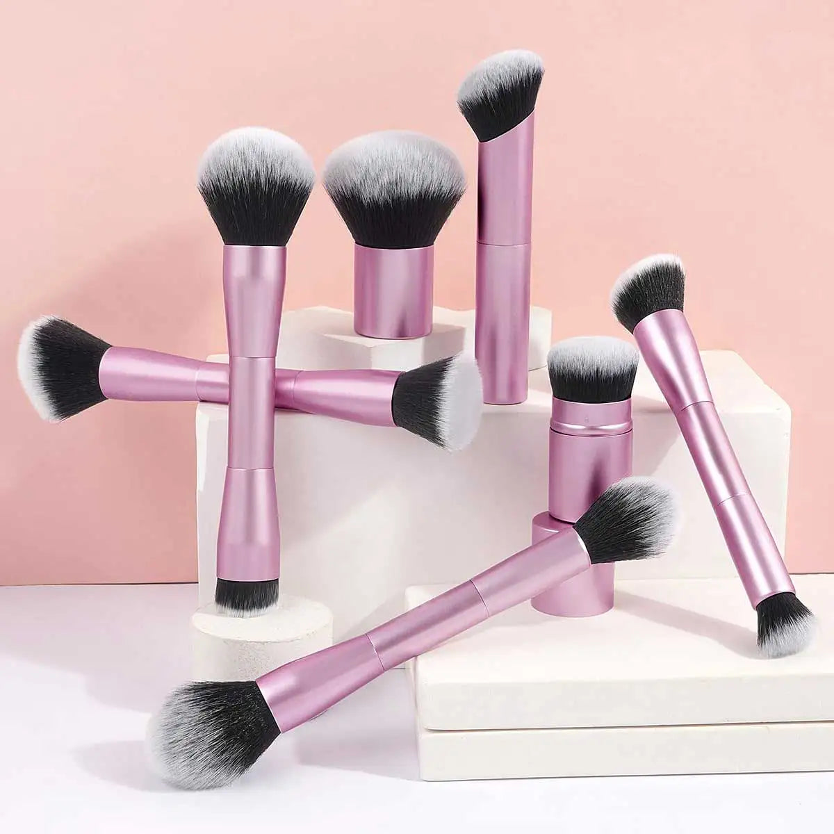 7pcs Double Sided Kabuki Makeup Brush Set | Flawless Finish
