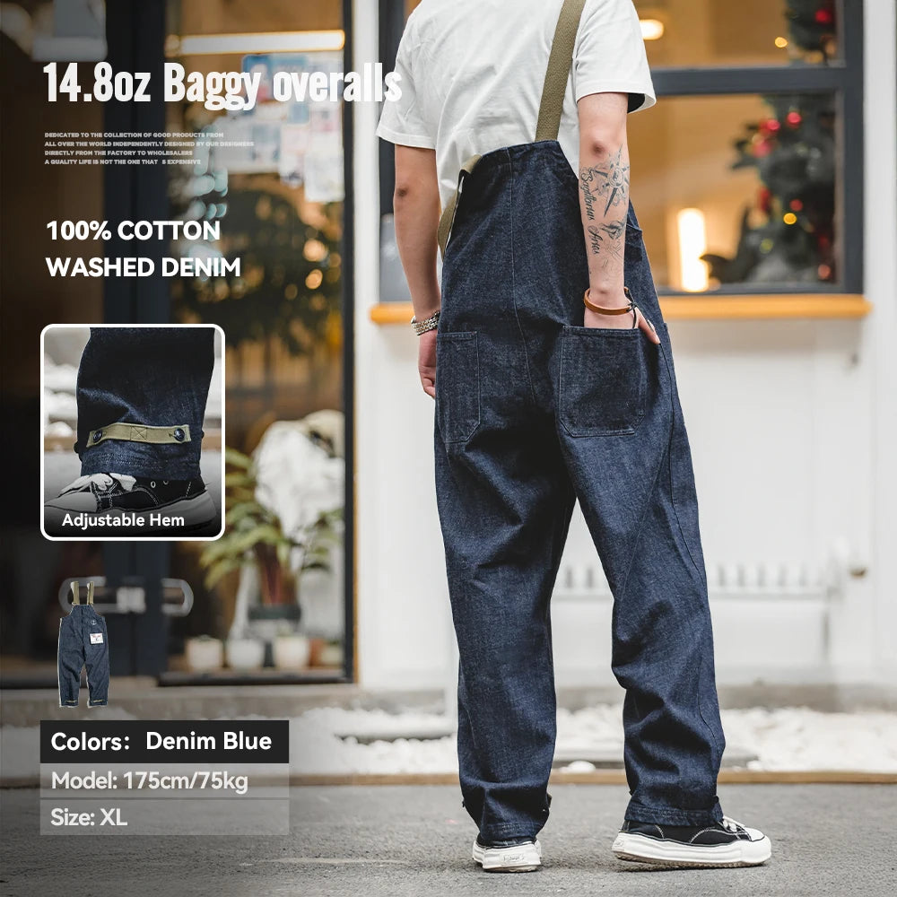Unisex Vintage Denim Overalls | Stylish Baggy Jumpsuits for All