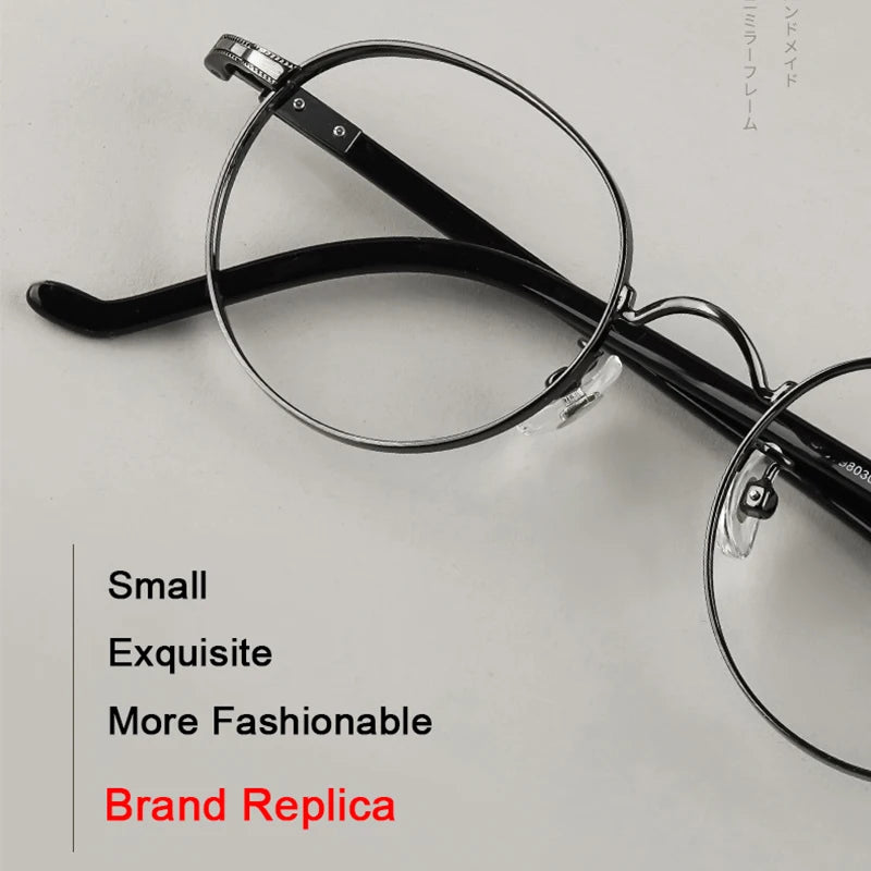 Japanese Style Titanium Frame Glasses for Small Faces | Trendy Eyewear