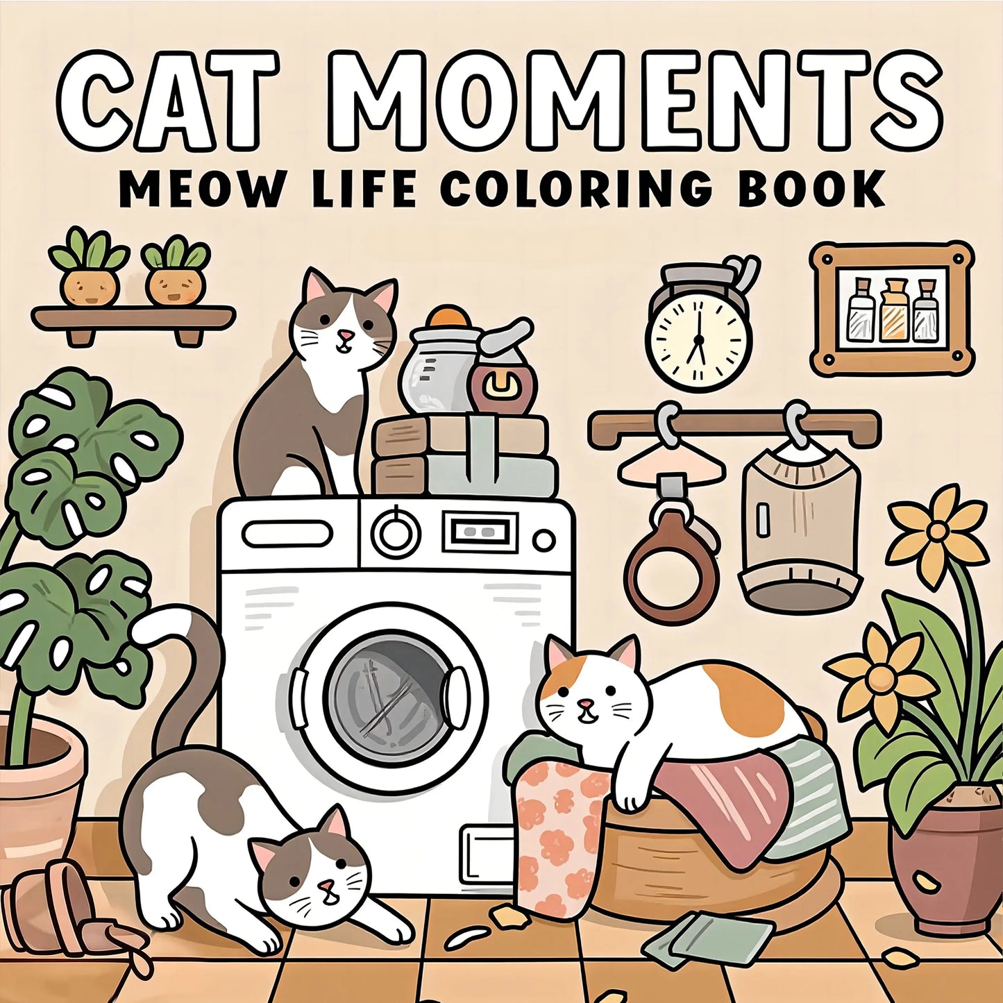 Adult Cat Moments Coloring Book | Relaxation & Fun Gift