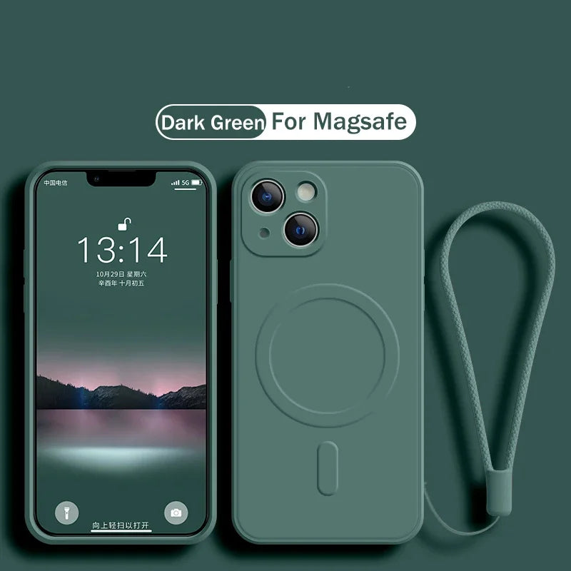 Magnetic Wireless Charge Case for iPhone | Soft Silicone Cover