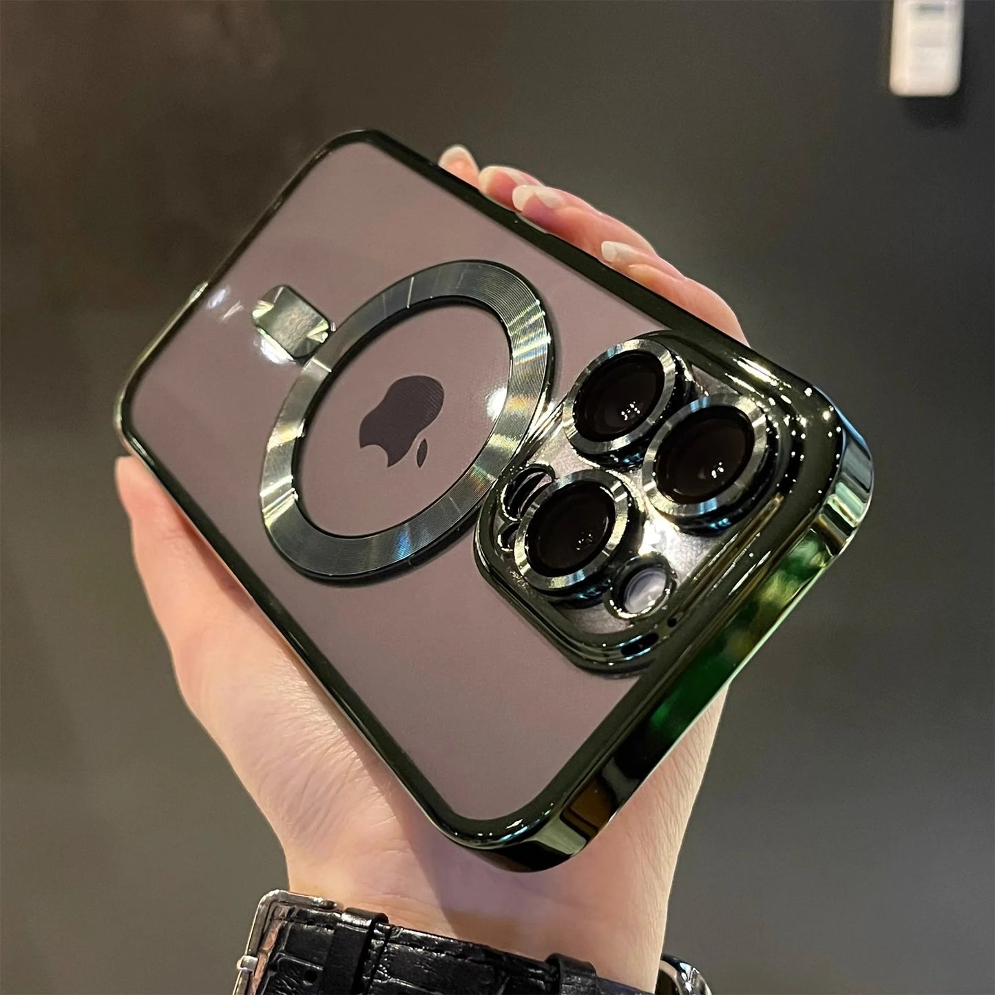 Luxury Magnetic Clear Case for MagSafe iPhone | Shockproof Cover