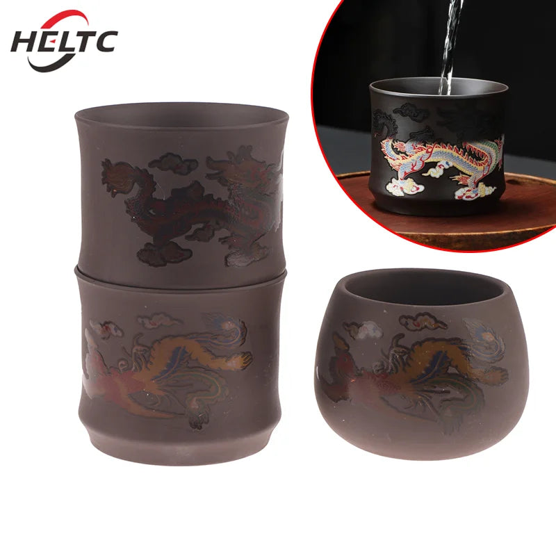 Color-Changing Purple Clay Tea Cup | Elegant Chinese Drinkware