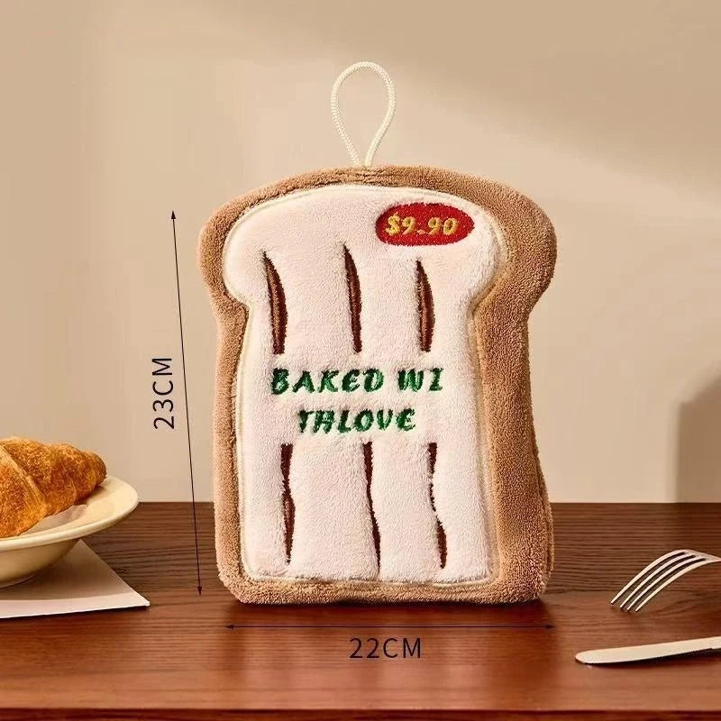 Absorbent Kitchen Hand Towels | Thickened Wall Hanging Cleaning Cloth