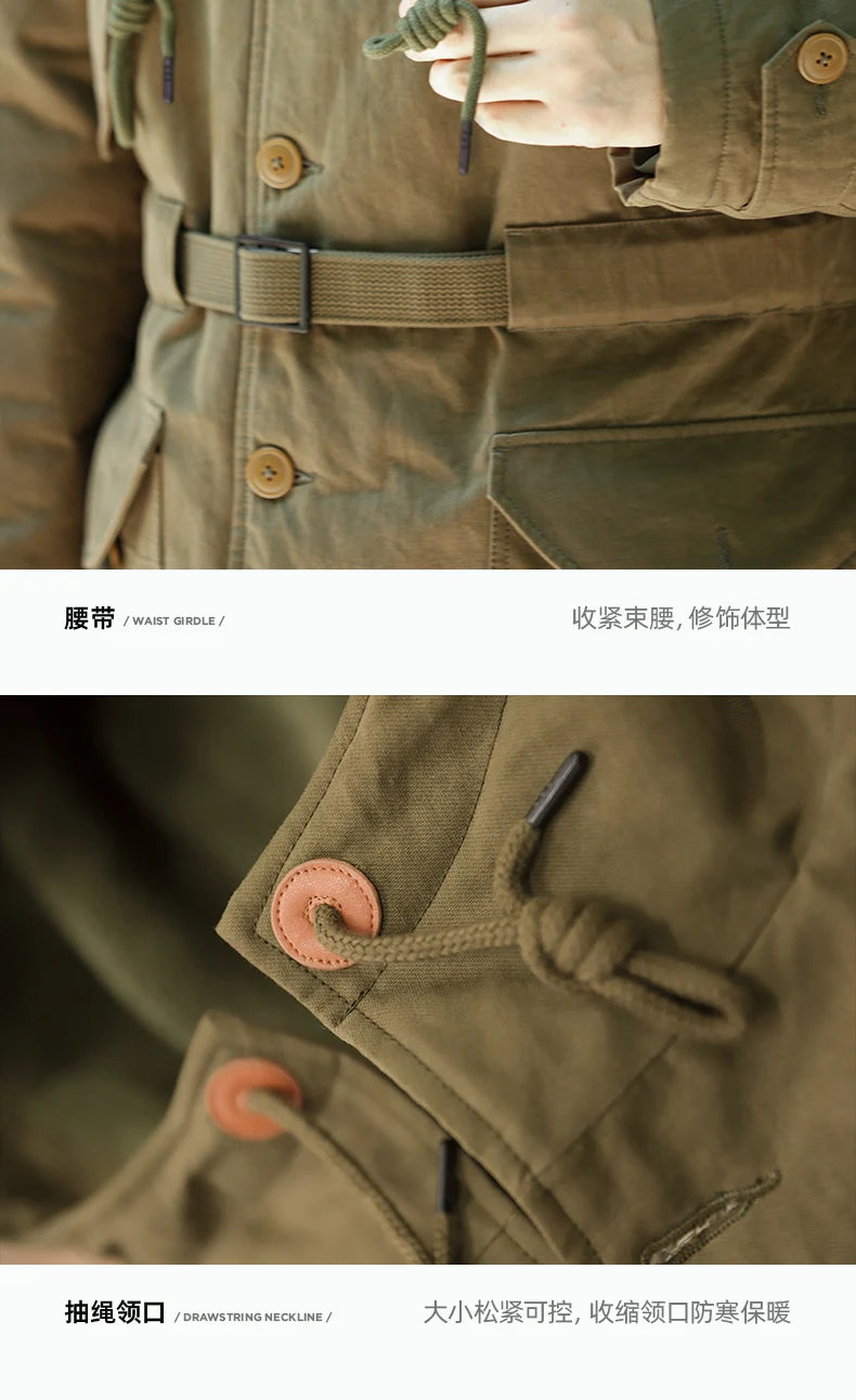 Men's Heavyweight Hooded Parka | Warm Cotton Winter Coat