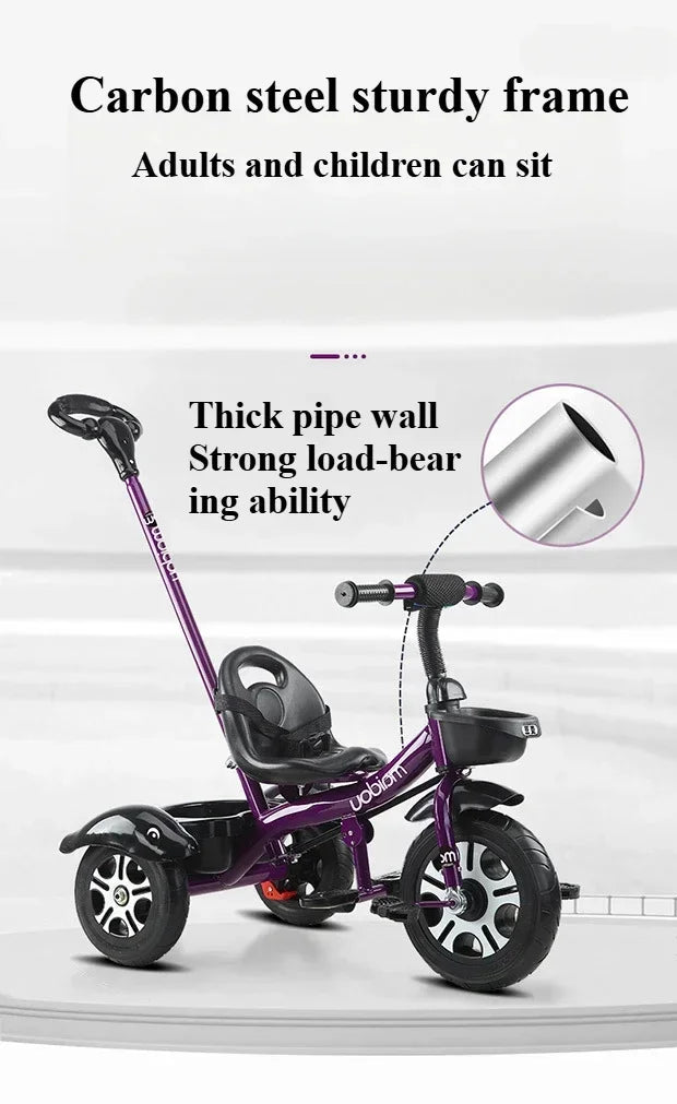 2 in 1 Toddler Tricycle | Adjustable Kids Trike for Outdoor Fun