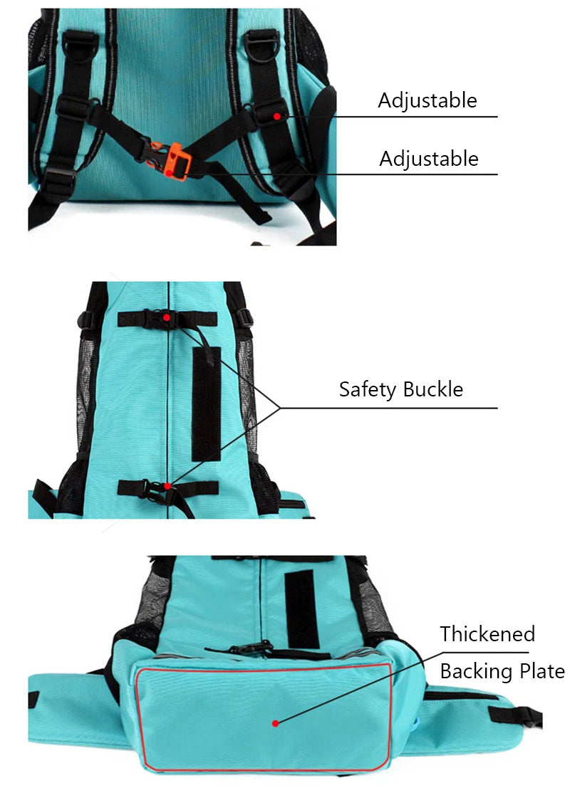 Cycling Travel Pet Carrier for Small to Medium Dogs | Adjustable Backpack