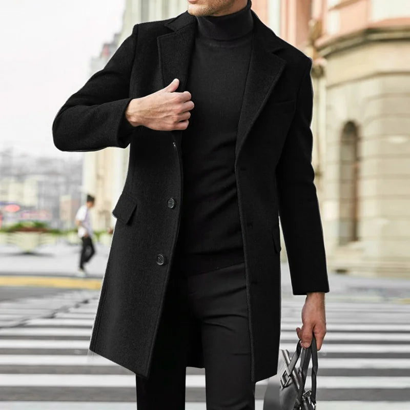 Casual Men's Windbreaker Jacket for Autumn & Winter Wear
