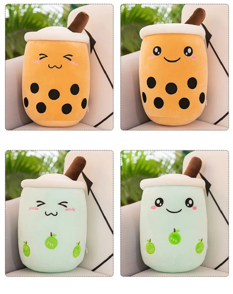 Large Milk Tea Plush Pillow | Adorable Stuffed Boba Toy for Kids