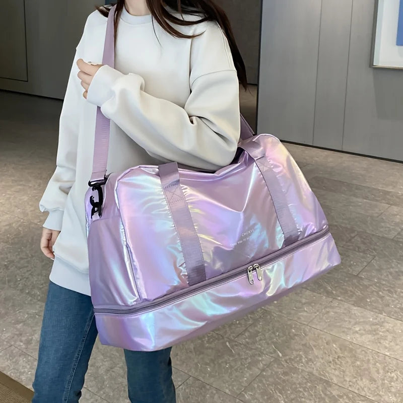Lightweight Holographic Travel Duffel Bag | Large Capacity Tote
