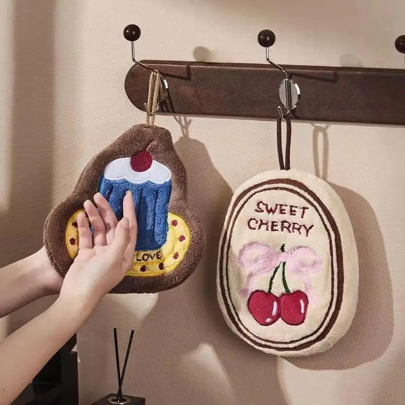 Absorbent Kitchen Hand Towels | Thickened Wall Hanging Cleaning Cloth